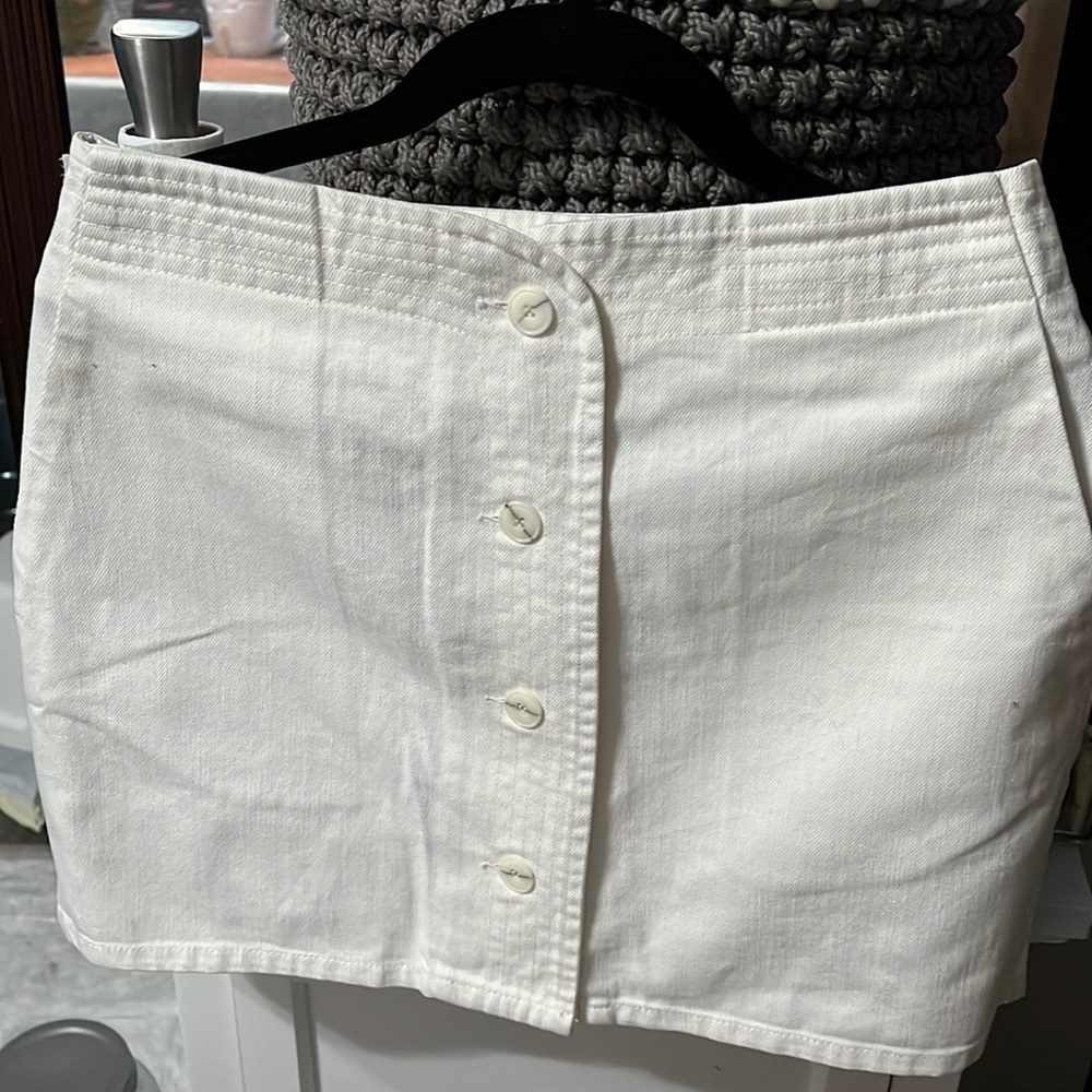 White cotton mini skirt by 13 Bonaparte 💥🌹